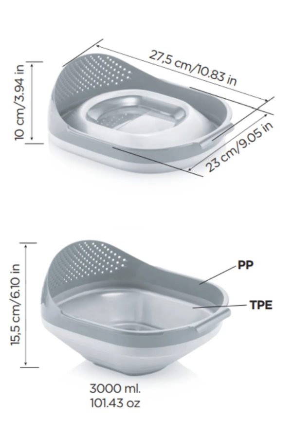 Collapsible Colanders- Folding Kitchen Set- Vegetable/Colander Extendable Thickened Handles, Folding Rice Strainer for Kitchen- 1 Piece - Image 7