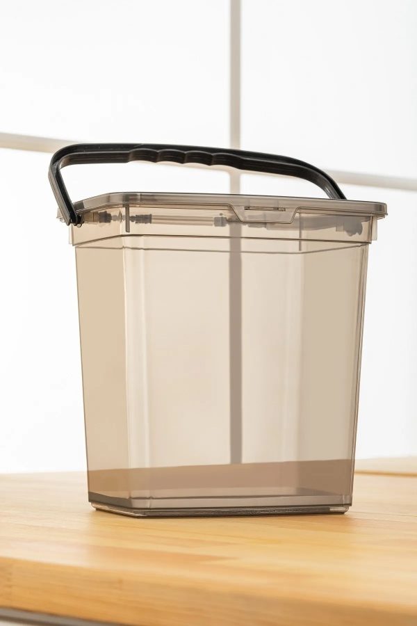 Large Food Containers, Rice Bucke, Food Storage Bins with Lids, BPA Free  Kitchen Storage Containers to Store Dry Food, Cat/Dog Food Storage Containers. Color: Gray- 2 Pieces x 6 Liters - Image 2